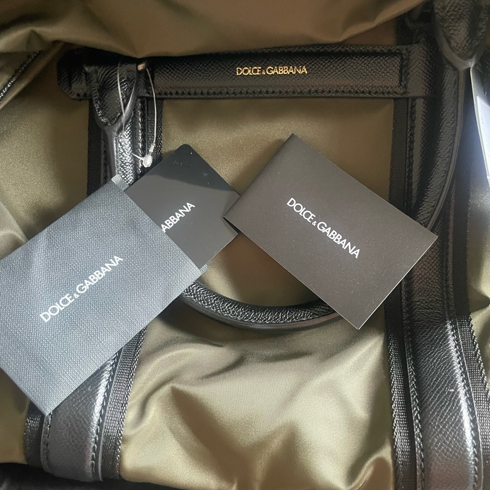 Dolce & Gabbana Unisex Green Nylon/Leather Duffle Bag - Picture 7 of 16